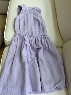 J. Crew Factory Lavender Sleeveless Gathered Waist Midi Dress